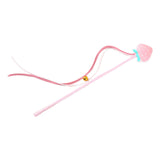 Maxbell Cat Teaser Wand Interactive Kitten Toy Indoor with Bell Chewing Toy Catcher Strawberry