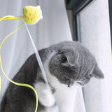 Maxbell Cat Teaser Wand Interactive Kitten Toy Indoor with Bell Chewing Toy Catcher Pineapple