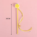 Maxbell Cat Teaser Wand Interactive Kitten Toy Indoor with Bell Chewing Toy Catcher Pineapple