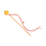 Maxbell Cat Teaser Wand Interactive Kitten Toy Indoor with Bell Chewing Toy Catcher Orange