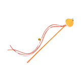 Maxbell Cat Teaser Wand Interactive Kitten Toy Indoor with Bell Chewing Toy Catcher Orange