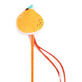 Maxbell Cat Teaser Wand Interactive Kitten Toy Indoor with Bell Chewing Toy Catcher Orange