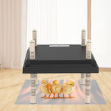 Maxbell Electric Warmer Chick Cage Heater Poultry Stay Warm Brooder Heating Plate Balck 30.7x30.7cm