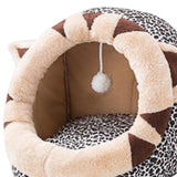 Maxbell Portable Cat Bed for Indoor Cats Cave Basket Soft Hideout for Rabbit Kitten 35x35x32cm