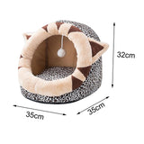 Maxbell Portable Cat Bed for Indoor Cats Cave Basket Soft Hideout for Rabbit Kitten 35x35x32cm