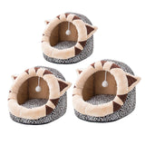 Maxbell Portable Cat Bed for Indoor Cats Cave Basket Soft Hideout for Rabbit Kitten 35x35x32cm