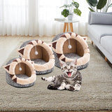 Maxbell Portable Cat Bed for Indoor Cats Cave Basket Soft Hideout for Rabbit Kitten 35x35x32cm