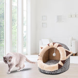 Maxbell Portable Cat Bed for Indoor Cats Cave Basket Soft Hideout for Rabbit Kitten 35x35x32cm