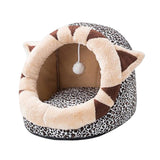 Maxbell Portable Cat Bed for Indoor Cats Cave Basket Soft Hideout for Rabbit Kitten 35x35x32cm