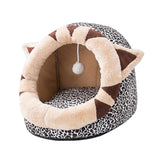 Maxbell Portable Cat Bed for Indoor Cats Cave Basket Soft Hideout for Rabbit Kitten 35x35x32cm