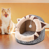 Maxbell Portable Cat Bed for Indoor Cats Cave Basket Soft Hideout for Rabbit Kitten 35x35x32cm