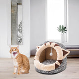 Maxbell Portable Cat Bed for Indoor Cats Cave Basket Soft Hideout for Rabbit Kitten 35x35x32cm