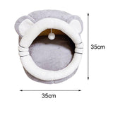 Maxbell Soft Cave Bed with Non Slip Bottom Warm Calming for Rabbits Kitten Puppy S