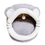 Maxbell Soft Cave Bed with Non Slip Bottom Warm Calming for Rabbits Kitten Puppy L