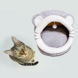 Maxbell Soft Cave Bed with Non Slip Bottom Warm Calming for Rabbits Kitten Puppy L