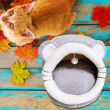 Maxbell Soft Cave Bed with Non Slip Bottom Warm Calming for Rabbits Kitten Puppy L