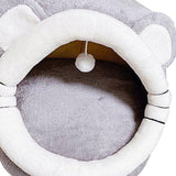 Maxbell Soft Cave Bed with Non Slip Bottom Warm Calming for Rabbits Kitten Puppy L