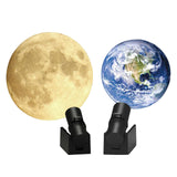 Maxbell Projector Light USB Powered Decorative Earth/Moon Bedside Lamps for Party Earth and Moon Lens