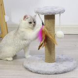 Maxbell Cat Scratching Post Scratch Pole Gift Durable for Kittens Supplies Round Gray