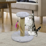 Maxbell Cat Scratching Post Scratch Pole Gift Durable for Kittens Supplies Round Gray