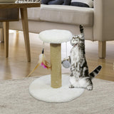 Maxbell Cat Scratching Post Scratch Pole Gift Durable for Kittens Supplies Round White
