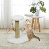 Maxbell Cat Scratching Post Scratch Pole Gift Durable for Kittens Supplies Round White