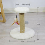 Maxbell Cat Scratching Post Scratch Pole Gift Durable for Kittens Supplies Round White