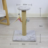 Maxbell Cat Scratching Post Scratch Pole Gift Durable for Kittens Supplies Square Gray