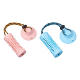 Maxbell Multifunctional Pet Molar Dog Chew Suction Cup Tug for Puppy Playing Pulling Pink
