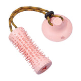 Maxbell Multifunctional Pet Molar Dog Chew Suction Cup Tug for Puppy Playing Pulling Pink
