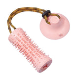 Maxbell Multifunctional Pet Molar Dog Chew Suction Cup Tug for Puppy Playing Pulling Pink