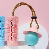 Maxbell Multifunctional Pet Molar Dog Chew Suction Cup Tug for Puppy Playing Pulling Pink