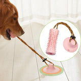 Maxbell Multifunctional Pet Molar Dog Chew Suction Cup Tug for Puppy Playing Pulling Pink