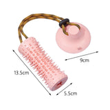 Maxbell Multifunctional Pet Molar Dog Chew Suction Cup Tug for Puppy Playing Pulling Pink