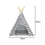 Maxbell Pet Teepee Small Dog House Cat Tent Bed Mat Cushion Kennel for Puppy Indoor