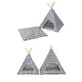 Maxbell Pet Teepee Small Dog House Cat Tent Bed Mat Cushion Kennel for Puppy Indoor
