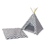 Maxbell Pet Teepee Small Dog House Cat Tent Bed Mat Cushion Kennel for Puppy Indoor