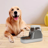 Maxbell Pet Water Dispenser Cat Gravity Water Feeder for Large Dogs Kitten Puppy Gray