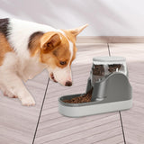 Maxbell Pet Water Dispenser Cat Gravity Water Feeder for Large Dogs Kitten Puppy Gray