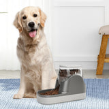 Maxbell Pet Water Dispenser Cat Gravity Water Feeder for Large Dogs Kitten Puppy Gray