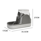 Maxbell Pet Water Dispenser Cat Gravity Water Feeder for Large Dogs Kitten Puppy Gray