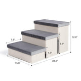 Maxbell Dog Stairs Pet Steps Removable Cover Pet Ladder Dog Ramp Steps for Indoor