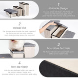 Maxbell Dog Stairs Pet Steps Removable Cover Pet Ladder Dog Ramp Steps for Indoor