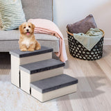 Maxbell Dog Stairs Pet Steps Removable Cover Pet Ladder Dog Ramp Steps for Indoor