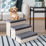 Maxbell Dog Stairs Pet Steps Removable Cover Pet Ladder Dog Ramp Steps for Indoor