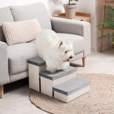Maxbell Dog Stairs Pet Steps Removable Cover Pet Ladder Dog Ramp Steps for Indoor