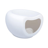 Maxbell Portable Cat Bed Dog Kennel Semienclosed Cat Hideout Dog Bed Pet House Stool White