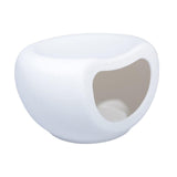 Maxbell Portable Cat Bed Dog Kennel Semienclosed Cat Hideout Dog Bed Pet House Stool White