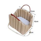 Maxbell Pet Cat Carrier Bag Handbag Outdoor Travel Antiskid Pet Supplies Pet Dog Bed L Light Khaki