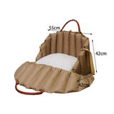 Maxbell Pet Cat Carrier Bag Handbag Outdoor Travel Antiskid Pet Supplies Pet Dog Bed L Dark khaki